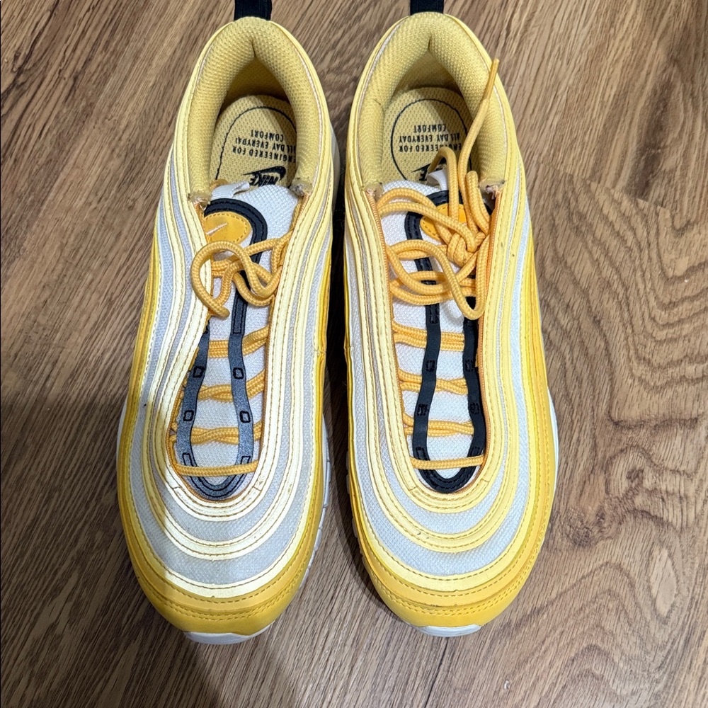 Yellow and White Nike  Sneakers